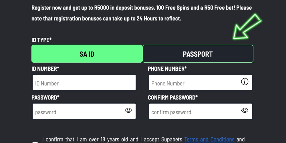 choose the registration method