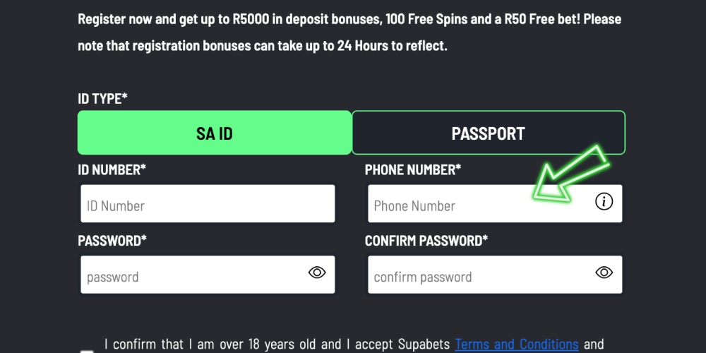 enter your information