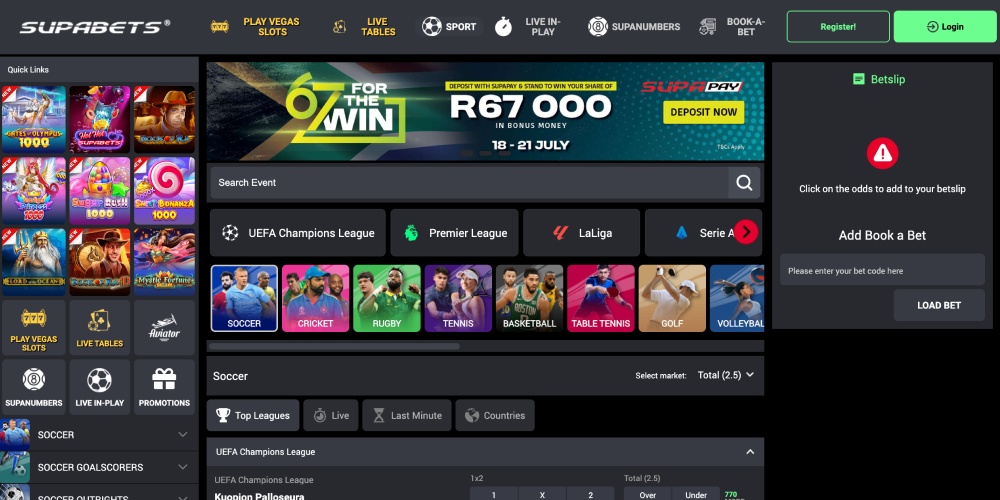 open the main website